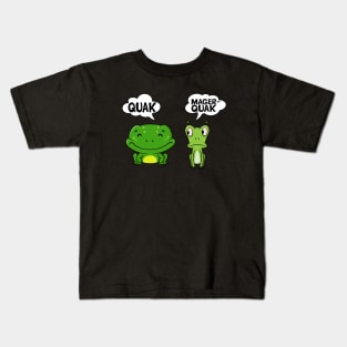Quak Und Magerquak Lustige Frösche Wortwitz Frosch Kids T-Shirt